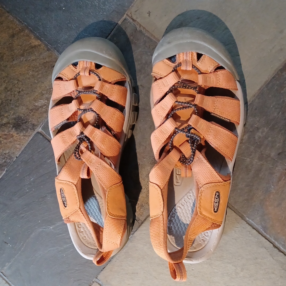 Orange Newport keen sandals